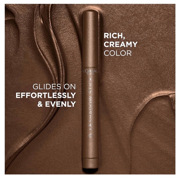 🆕 L'Oreal Paris Le Shadow Stick Blendable Cream Eyeshadow Stick - Brown Abyss - Picture 5 of 9